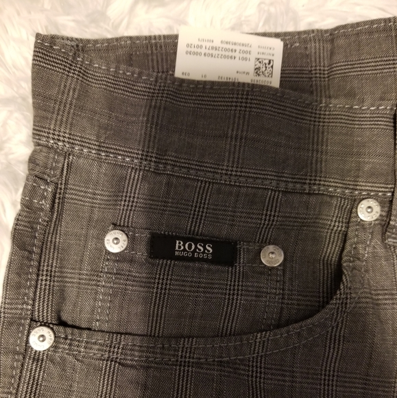 Hugo BOSS Men's Plaid Dress Pants Color Gray Size 32X32 - Picture 15 of 15